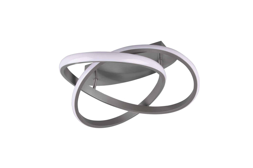 Trio Course Plafón LED de metal níquel mate R62051407