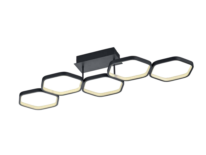 Trio Vigo Plafón LED de metal antracita R62055142