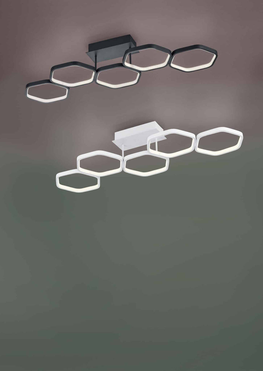 Trio Vigo Plafón LED de metal antracita R62055142