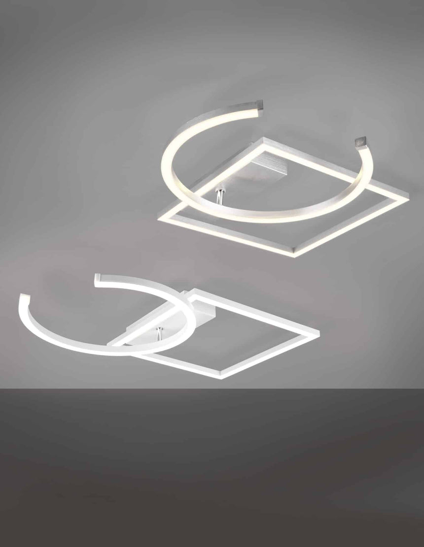 Trio Pivot Plafón LED de metal estera blanca R62162131