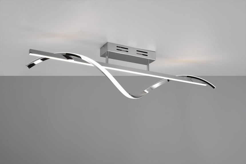 Plafón de techo Trio Isabel grande LED cromo 4000K 100cm R62201106