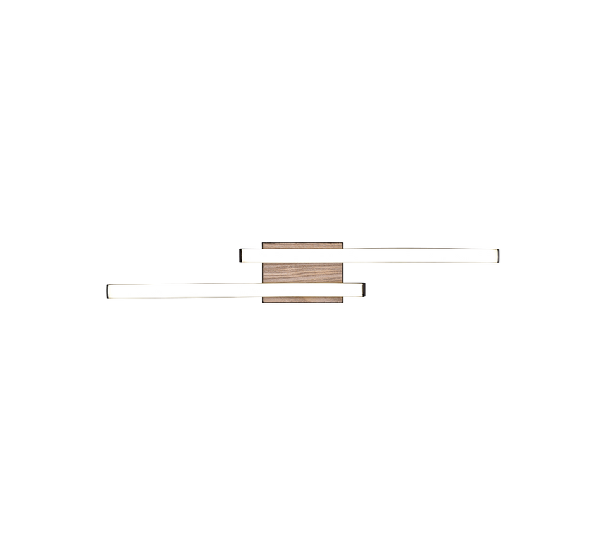 Plafón de techo Trio Route LED wood imitation 3000K regulable 56cm R62472135