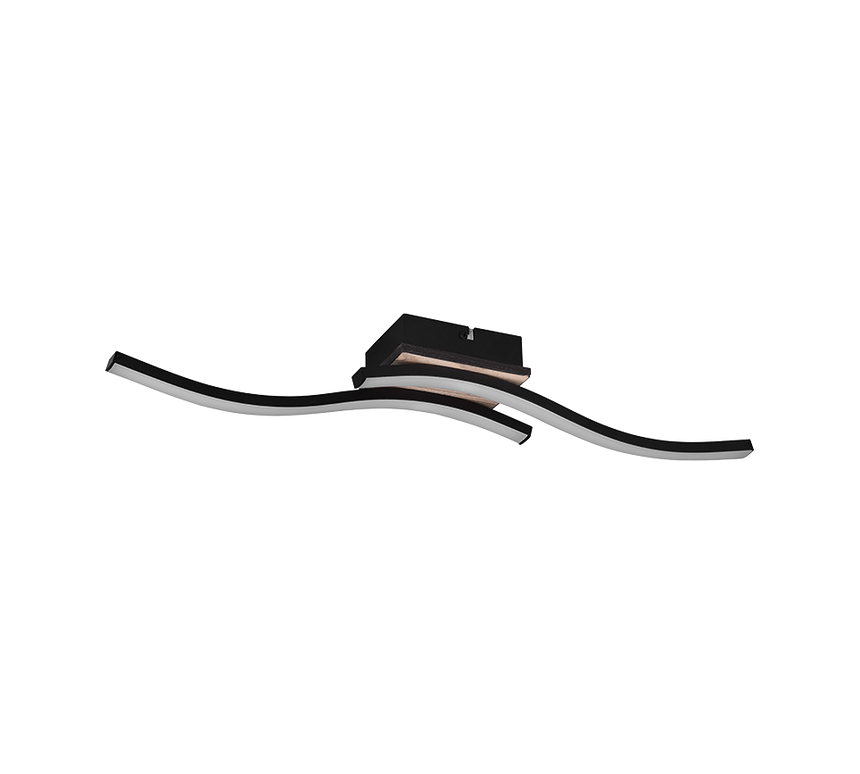 Plafón de techo Trio Route LED wood imitation 3000K regulable 56cm R62472135