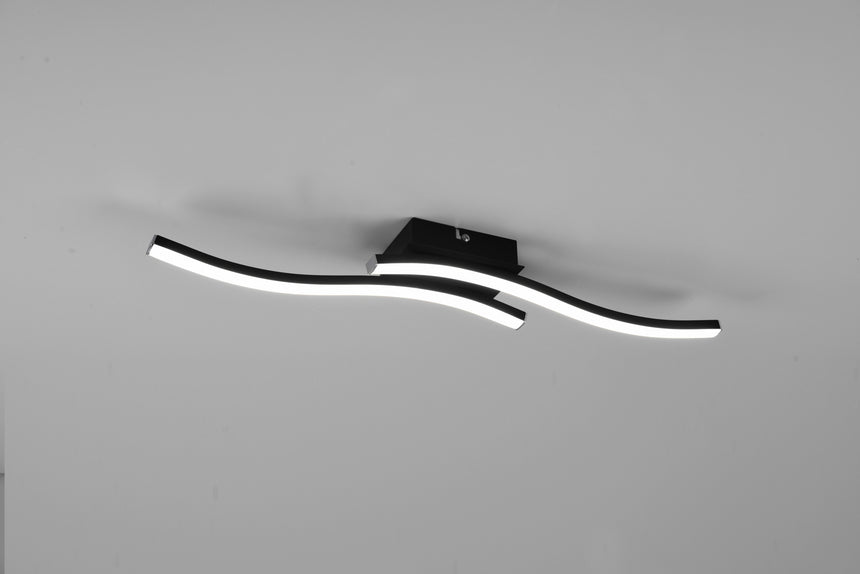 Plafón de techo Trio Route LED negro mate 4000K 56cm R62472432
