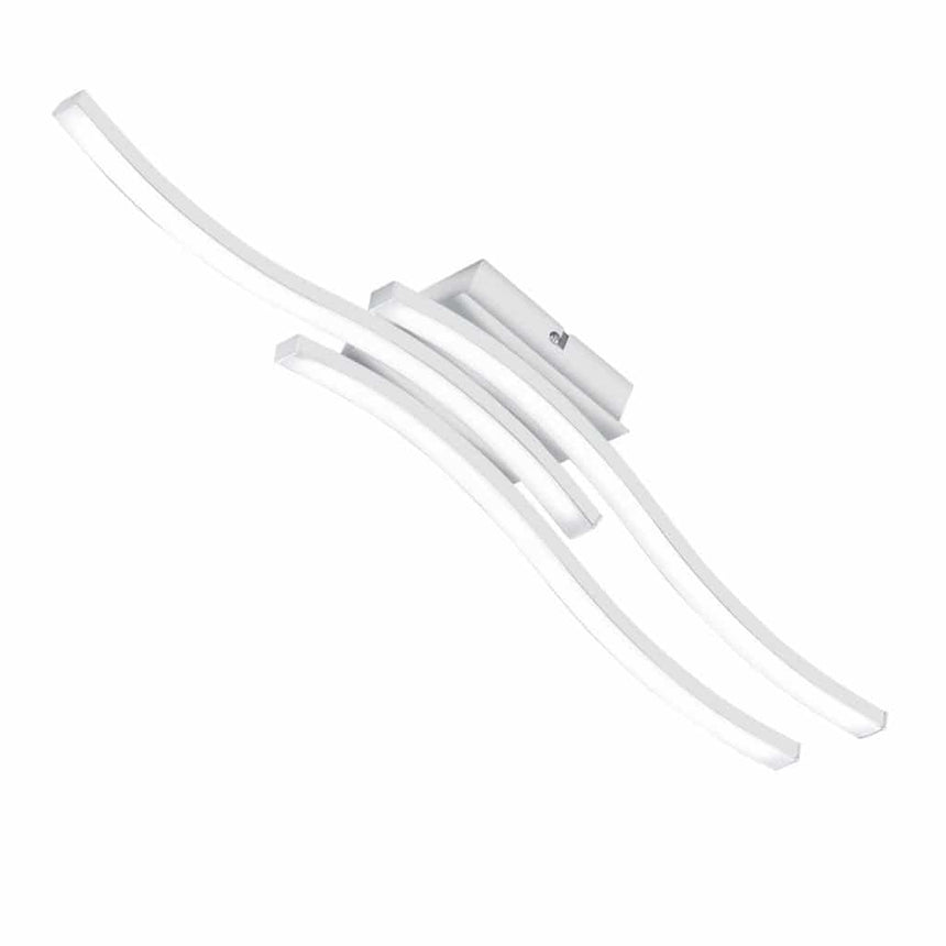 Trio Route LED metal ceiling light mat white R62473131