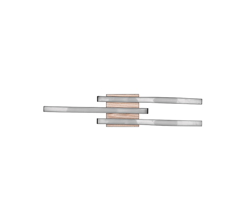 Plafón de techo Trio Route LED wood imitation 3000K regulable 56cm R62473135