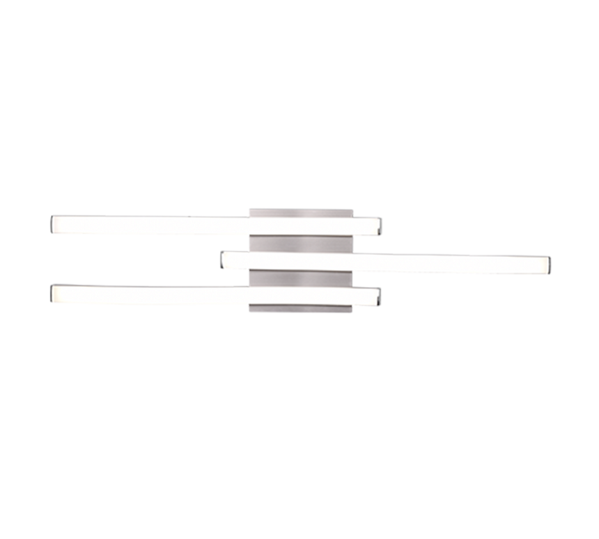 Plafón de techo Trio Route LED níquel mate 4000K 56cm R62473407
