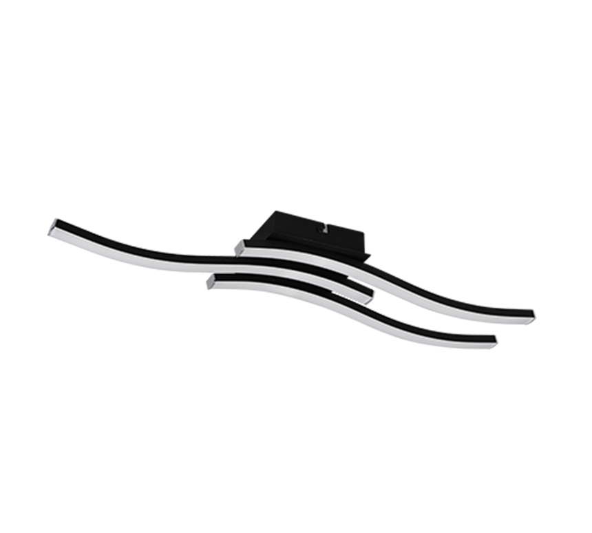 Plafón de techo Trio Route LED negro mate 4000K 56cm R62473432