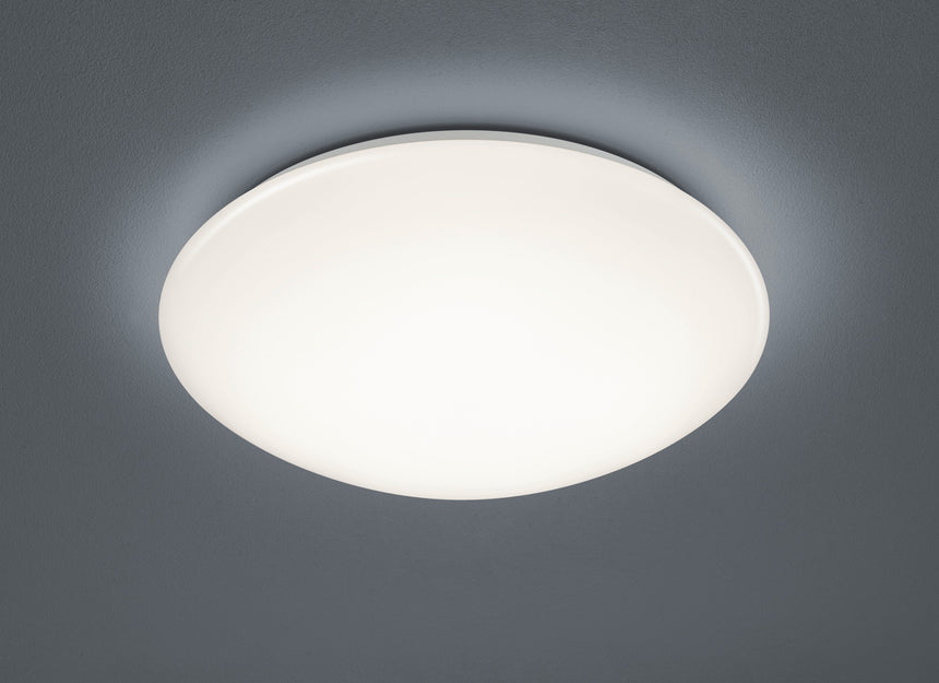 Plafón de techo Trio Putz LED blanco 3000K regulable IP44 Ø37cm R62601301