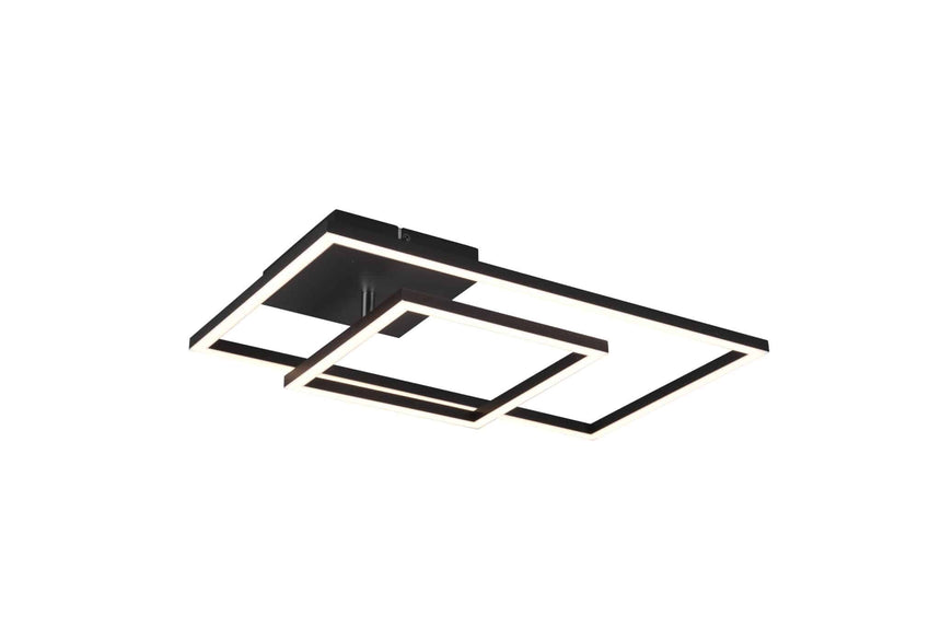 Trio Padella LED metal ceiling lamp black mat R62642132