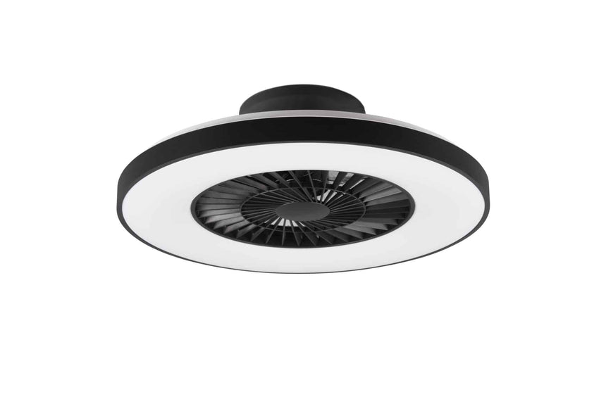 Trio Halmstad Plastic LED Fan Black Mat R62672132