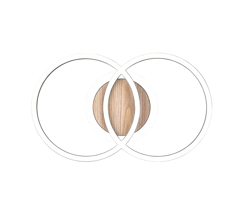 Plafón de techo Trio Giro LED wood imitation CCT 46,5cm R62783635