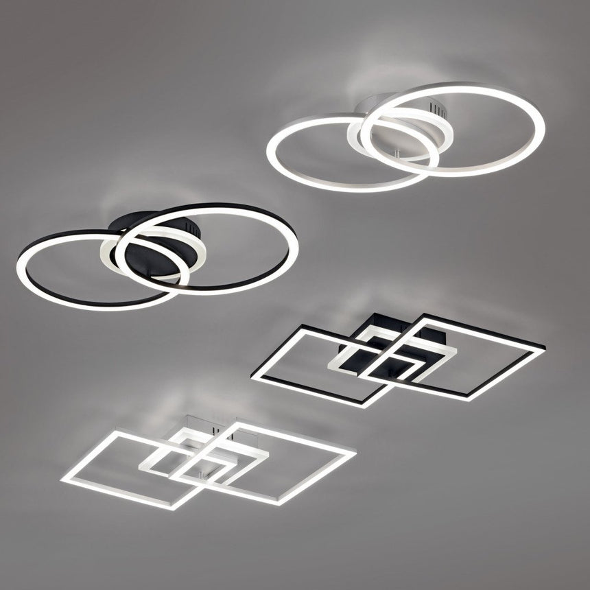 Trio Venida titan metal LED ceiling light R62783187