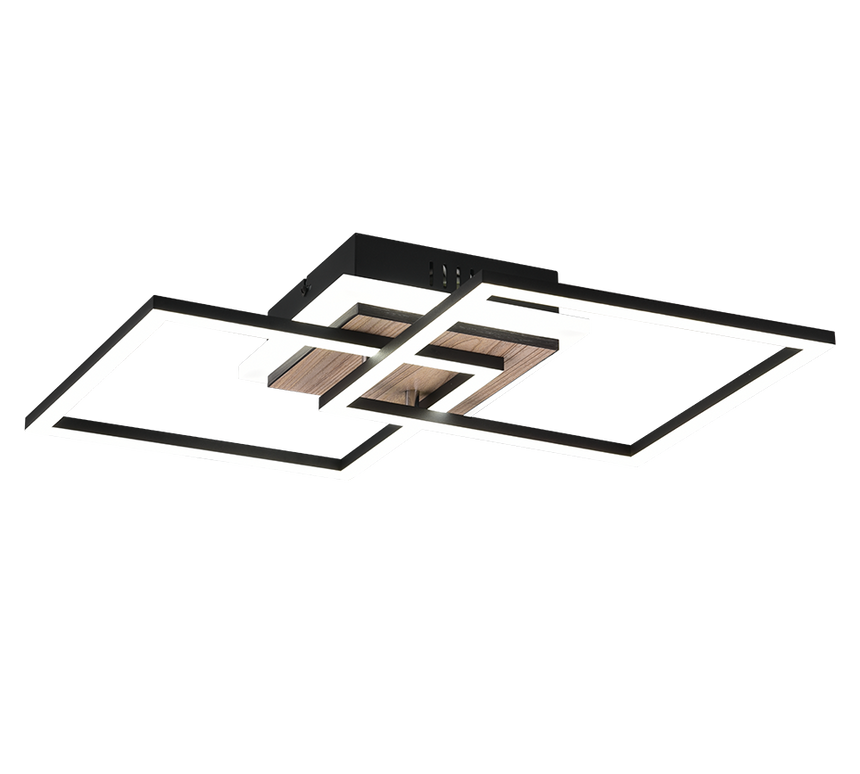 Plafón de techo Trio Giro LED wood imitation CCT 57,5cm R62793635