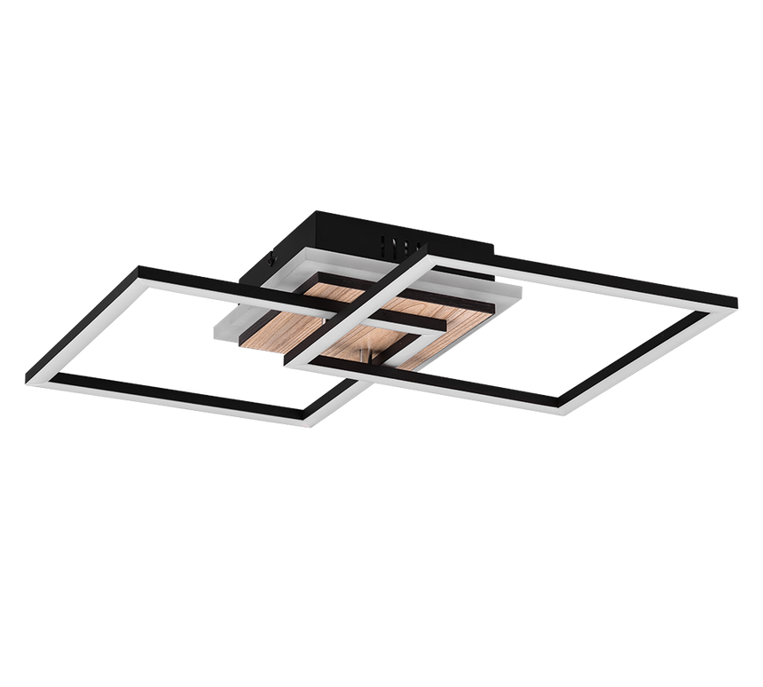 Plafón de techo Trio Giro LED wood imitation CCT 57,5cm R62793635