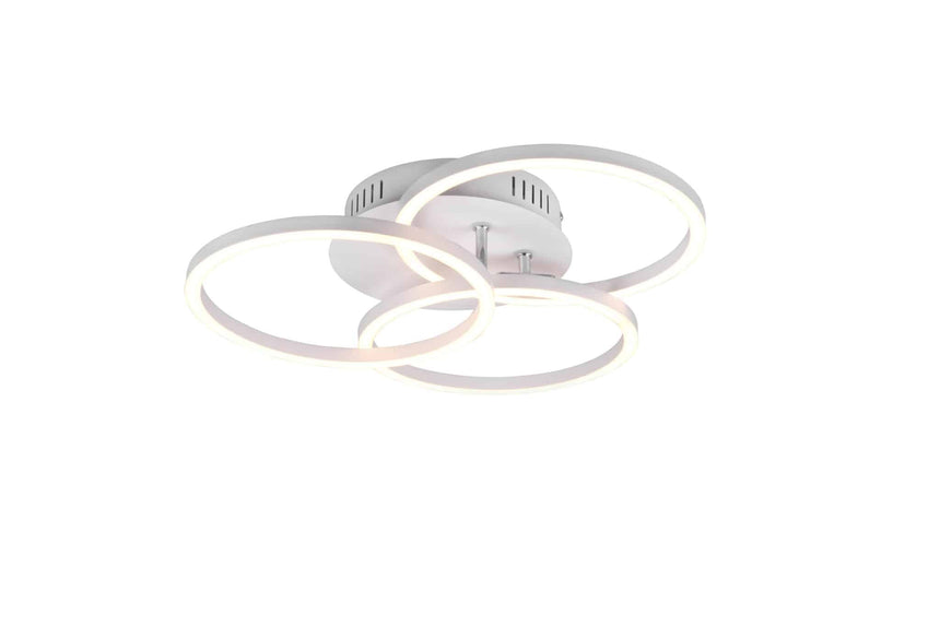 Trio Circle Plafón LED de metal estera blanca R62823131