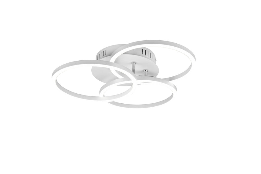 Trio Circle Plafón LED de metal estera blanca R62823131