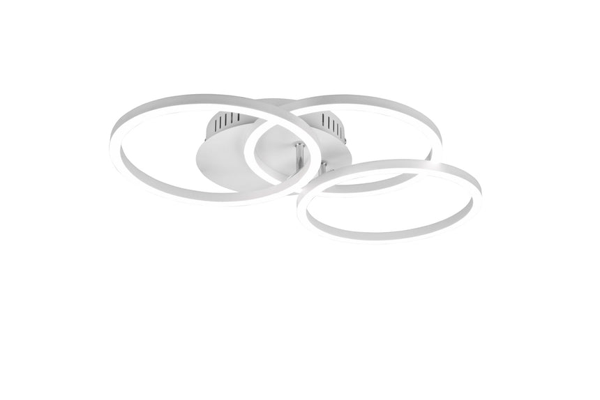 Trio Circle Plafón LED de metal estera blanca R62823131