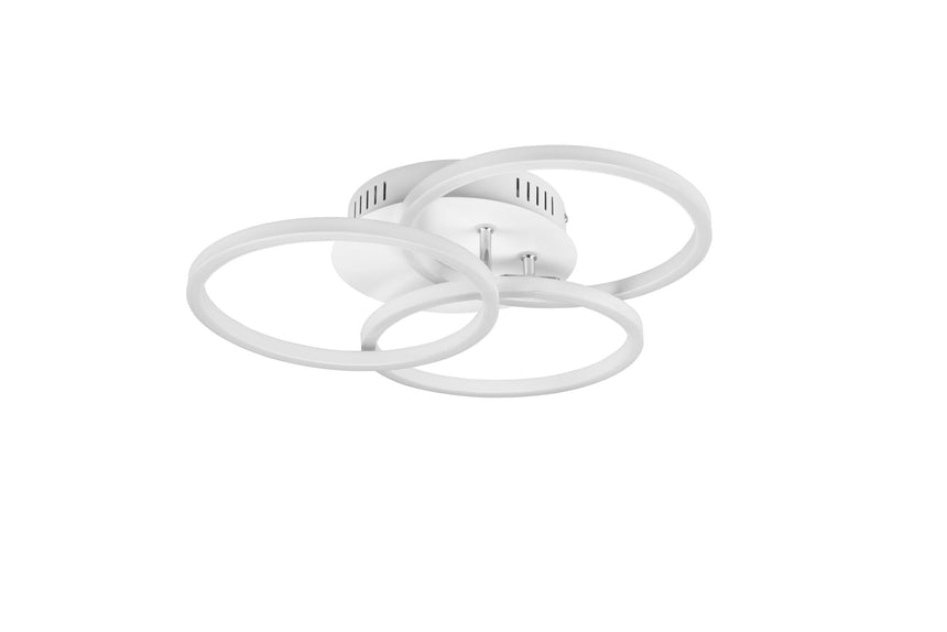 Trio Circle Plafón LED de metal estera blanca R62823131