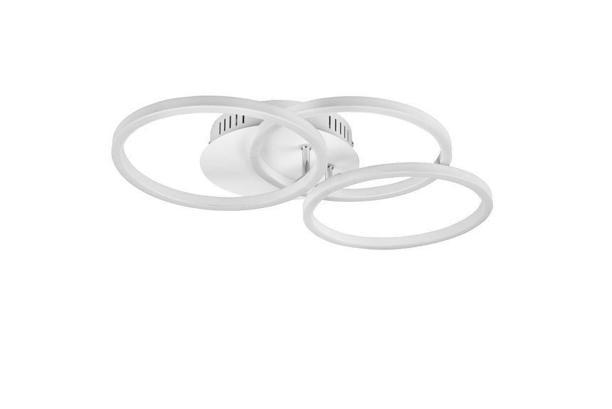 Trio Circle Plafón LED de metal estera blanca R62823131