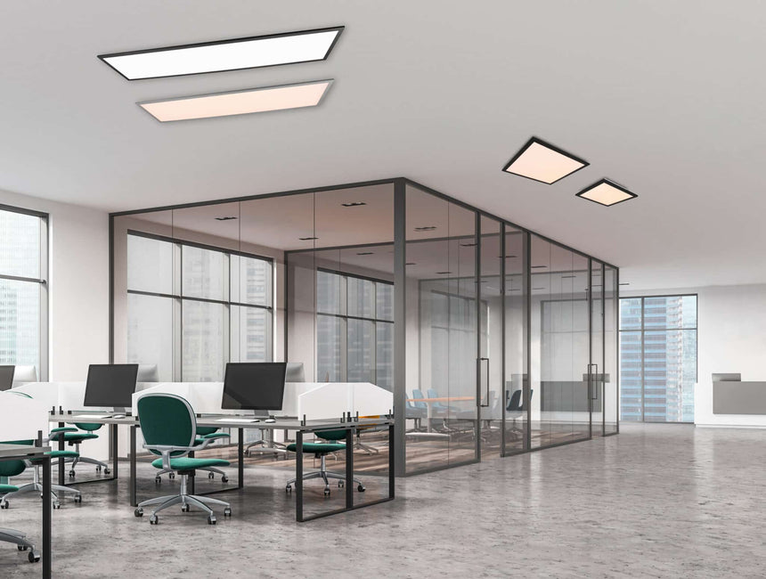 Trio Gamma Plafón LED de metal estera negra R62861232