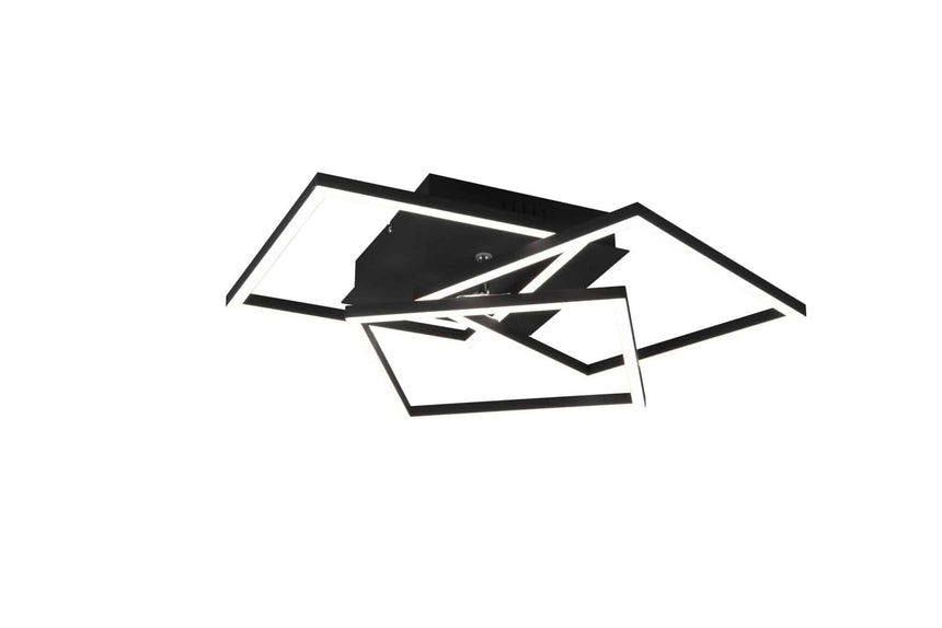 Trio Mobile Plafón LED de metal estera negra R62883132