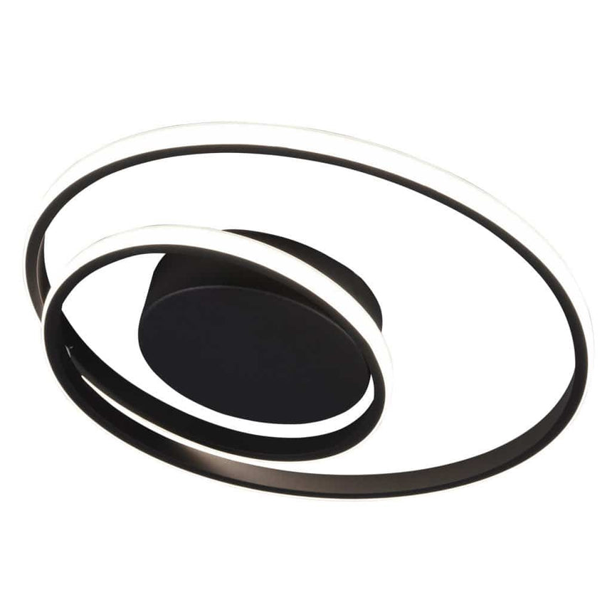 Trio Zibal LED metal ceiling light mat black R62911132