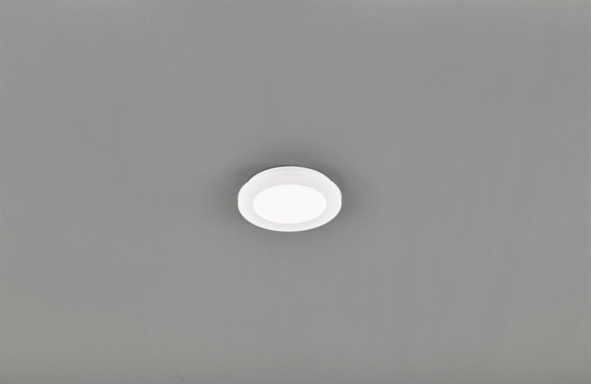Plafón de baño Trio Camillus LED blanco 3000K IP44 Ø17cm R62921001