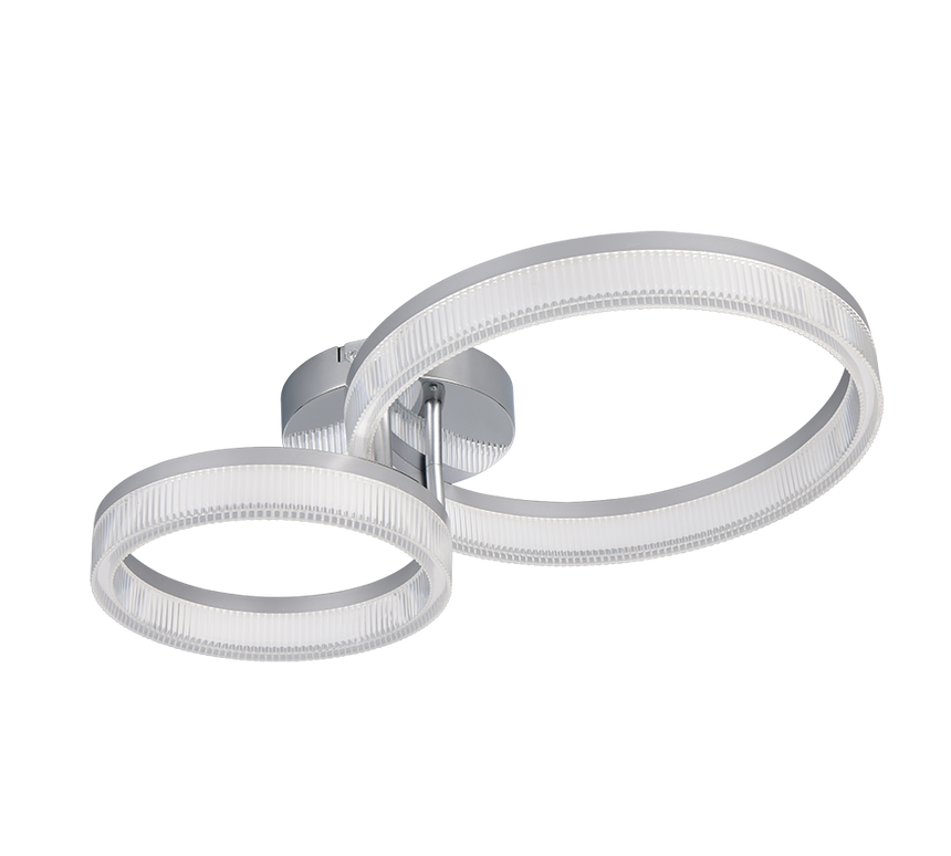 Plafón de techo Trio Mova LED cromo 4000K 51cm R63292106