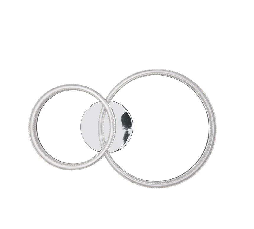 Plafón de techo Trio Mova LED cromo 4000K 51cm R63292106