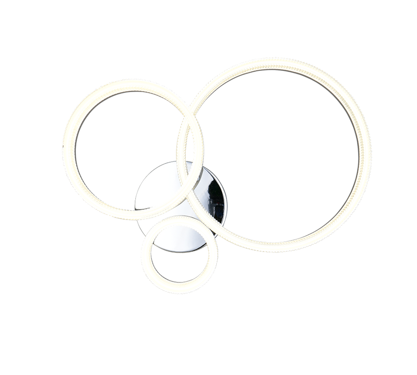 Plafón de techo Trio Mova LED cromo 4000K 51cm R63293106
