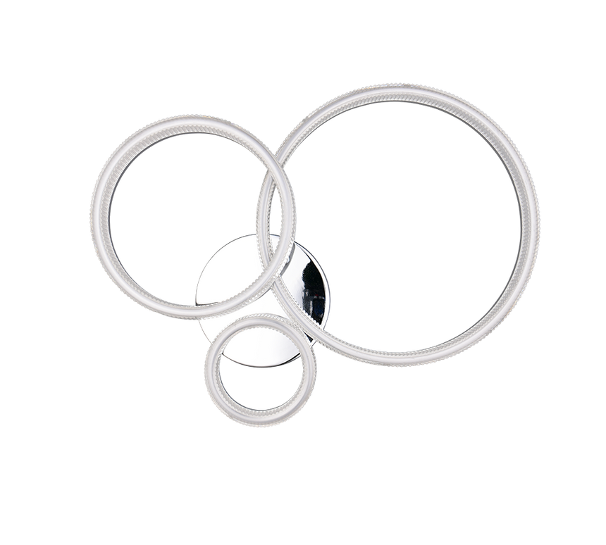 Plafón de techo Trio Mova LED cromo 4000K 51cm R63293106