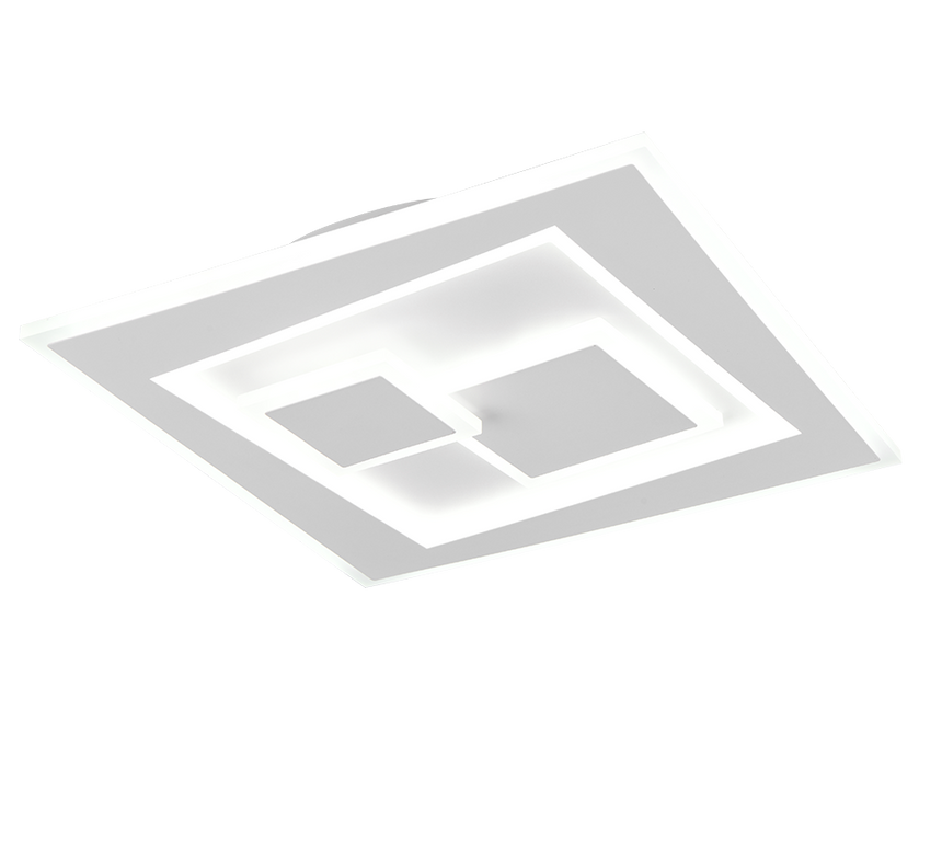 Plafón de techo Trio Degas LED blanco mate CCT 35,5cm R63511131