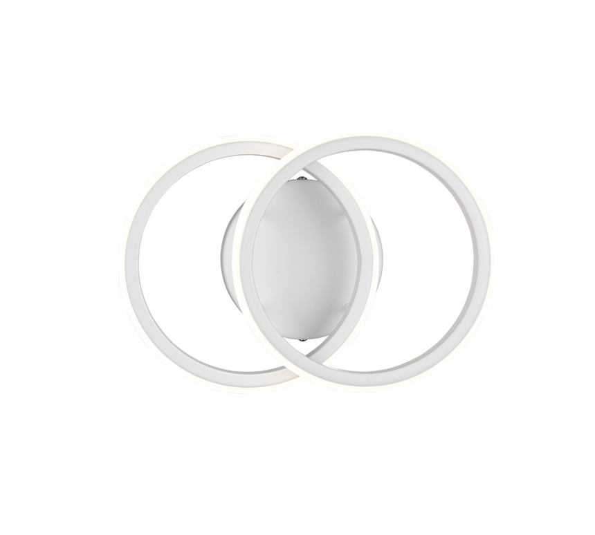 Plafón de techo Trio Kasia LED blanco mate 4000K 26,5cm R63531131