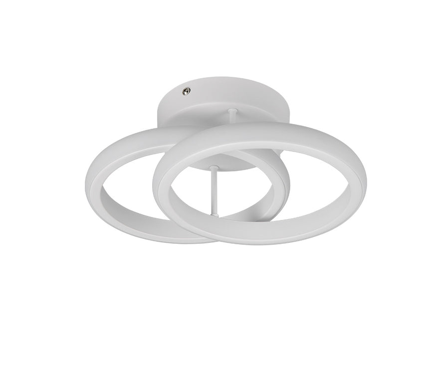 Plafón de techo Trio Kasia LED blanco mate 4000K 26,5cm R63531131