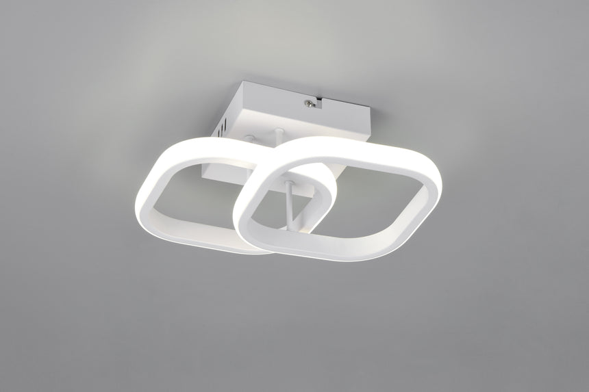 Plafón de techo Trio Kasia LED blanco mate 4000K 24cm R63531931