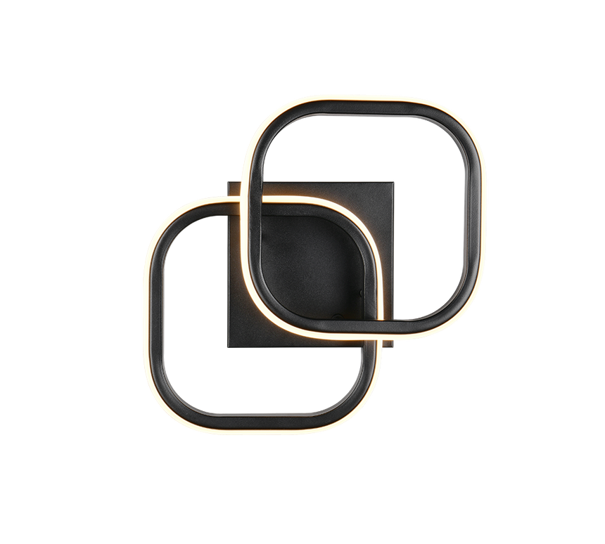 Plafón de techo Trio Kasia LED negro mate 3000K 24cm R63531932