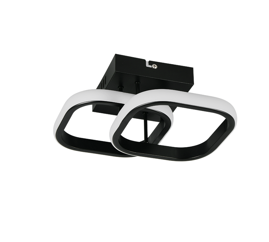 Plafón de techo Trio Kasia LED negro mate 3000K 24cm R63531932