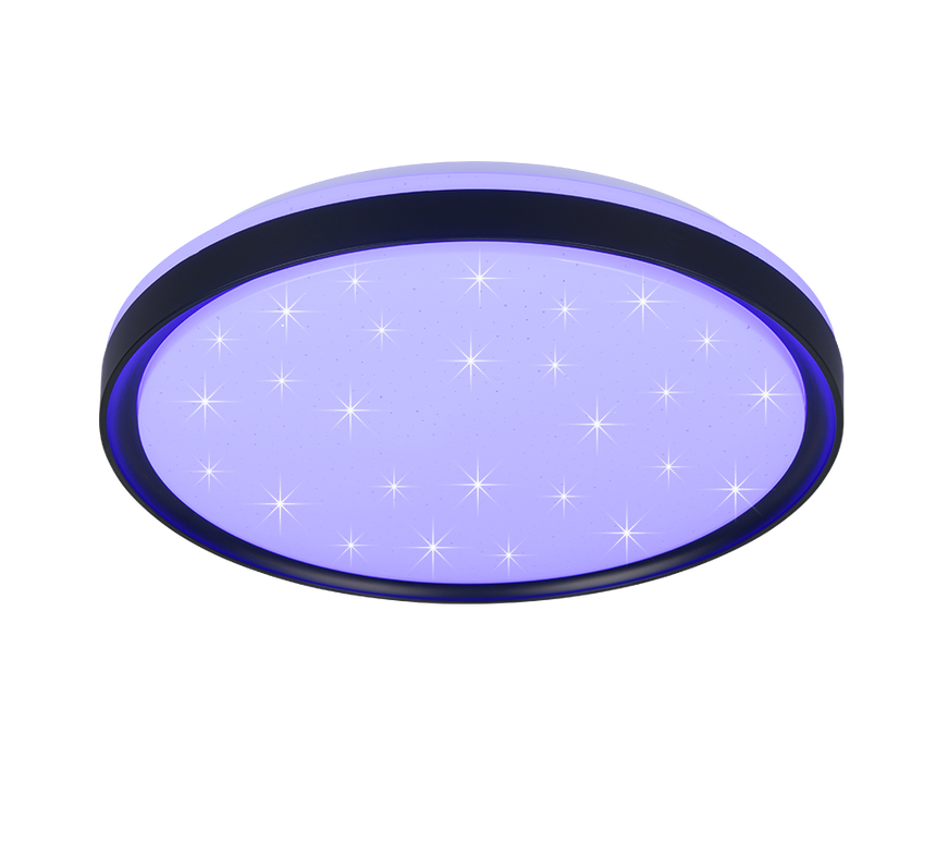 Plafón de techo Trio Solit LED negro mate CCT Ø39cm R63581132