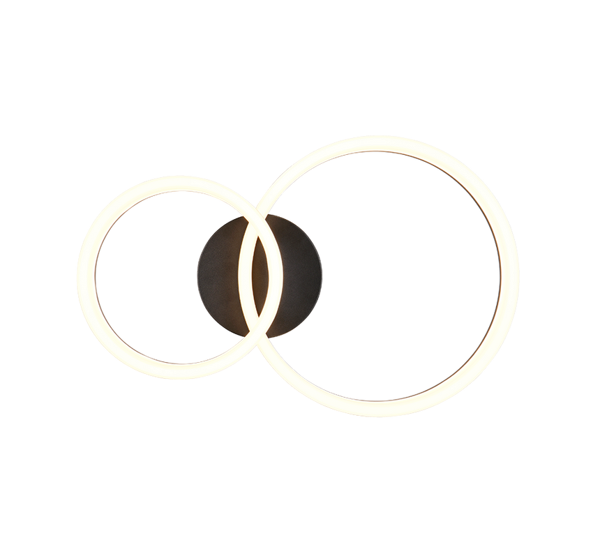 Plafón de techo Trio Scope LED negro mate 3000K 51cm R63601232