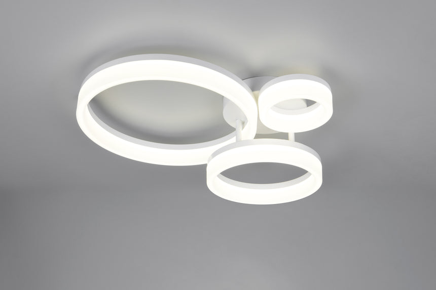 Plafón de techo Trio Scope LED blanco mate 4000K 51cm R63601331