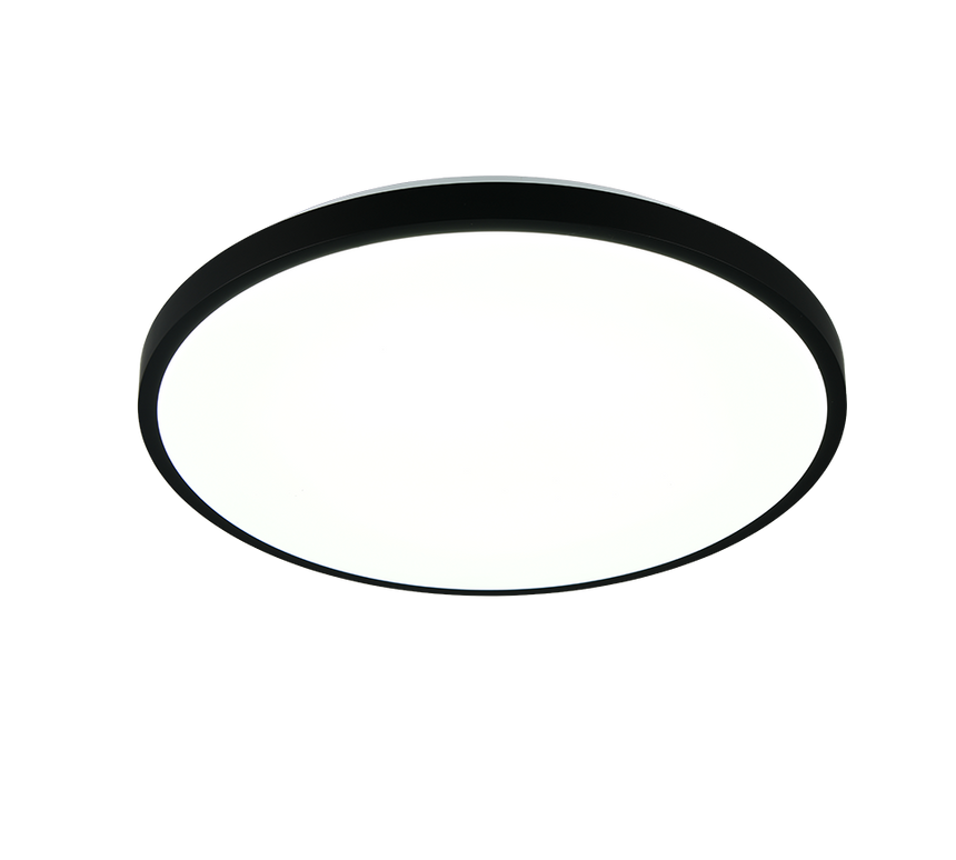 Plafón de techo Trio Slope LED negro mate CCT Ø49cm R63771932
