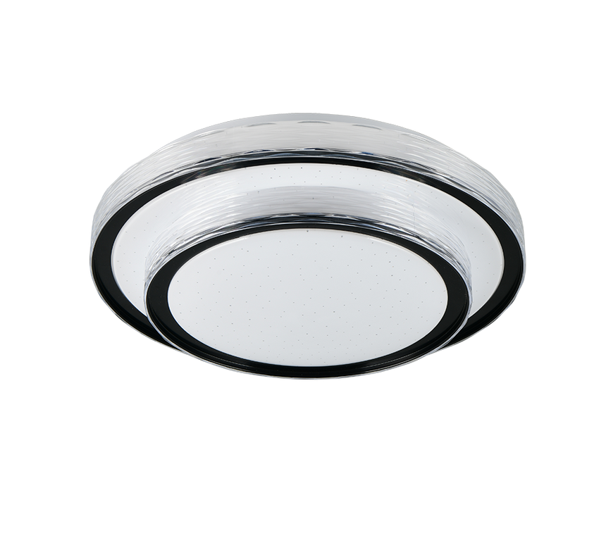 Plafón de techo Trio Dima LED negro 4000K Ø39cm R63871102
