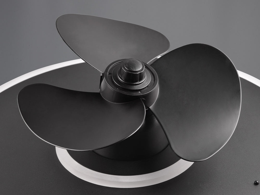 Trio Ventilador de techo NYBRO LED negro regulable mando R64133132