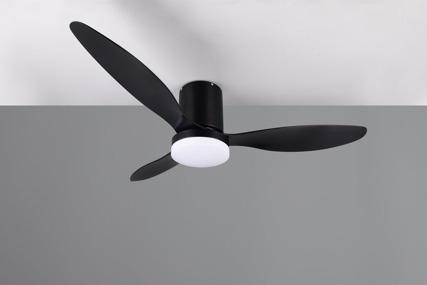 Ventilador de techo Göteborg negro 132cm 20W con mando R64202132