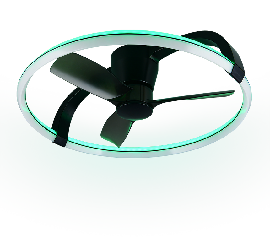Plafón de techo Trio Stockholm LED negro mate CCT Ø73,5cm R64262932