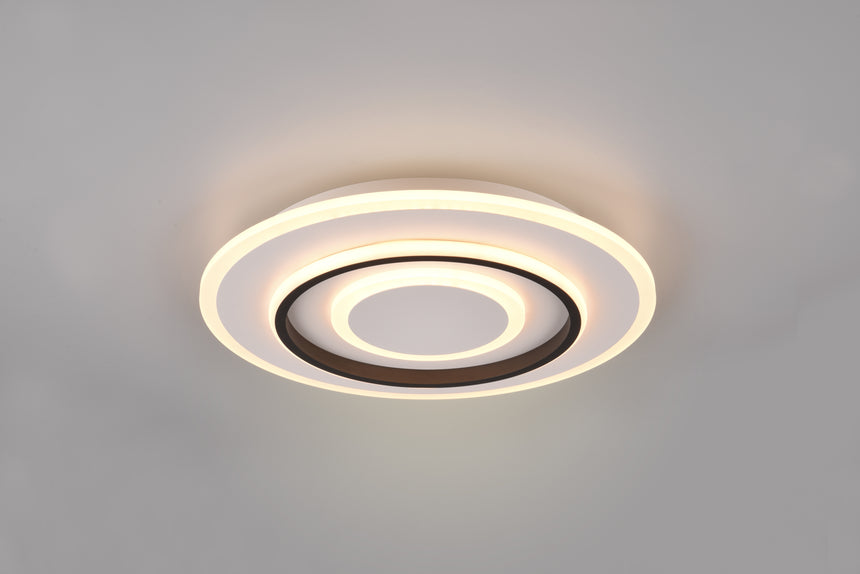 Plafón de techo Trio Jora LED blanco mate CCT Ø41cm R64303131