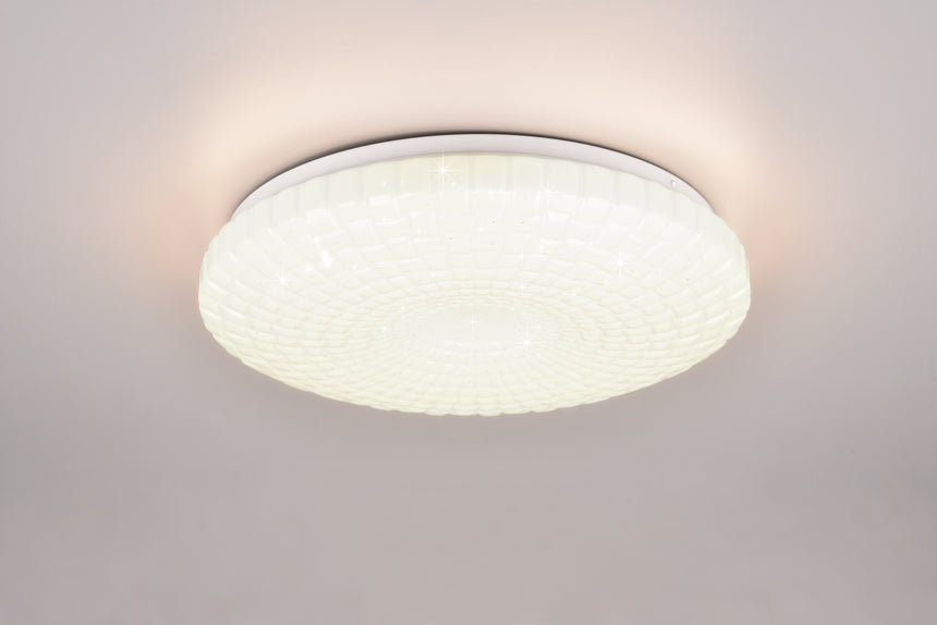 Plafón de techo Trio Vega LED blanco 3000K regulable Ø33cm R64311101
