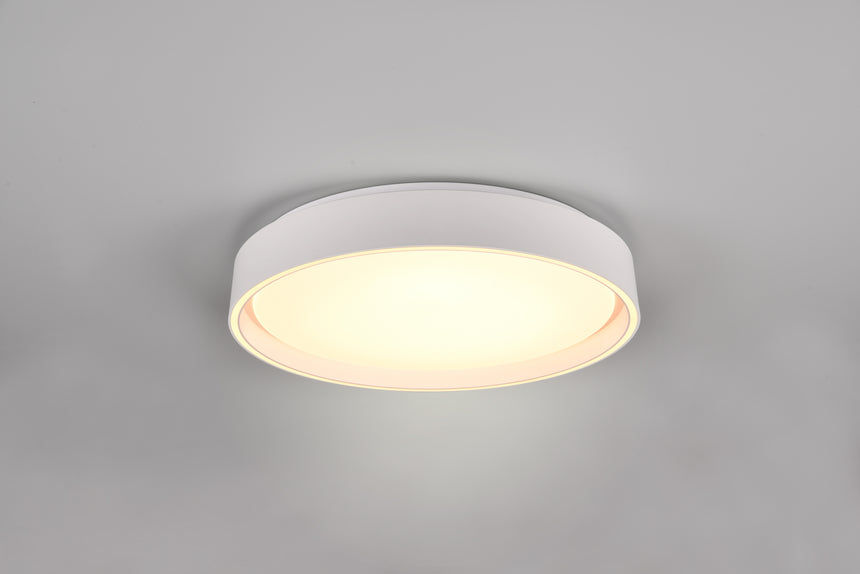 Plafón de techo Trio Felis LED blanco mate CCT Ø40cm R64391031