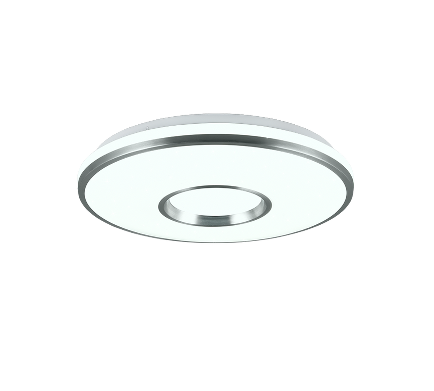 Plafón de techo Trio Realta LED brushed aluminium CCT Ø39cm R64401005
